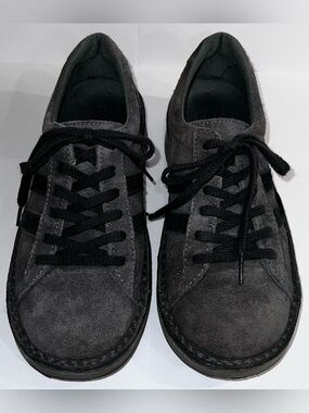 🇬🇧FLY LONDON RARE 90s VINTAGE Gray Suede Sneakers Shoes US9 EU40 Women's